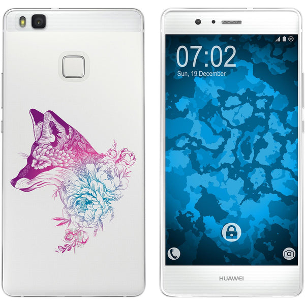 P9 Lite Silikon-Hülle Floral Fuchs M1-6 Case