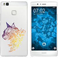 P9 Lite Silikon-Hülle Floral Katze M2-3 Case