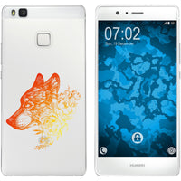 P9 Lite Silikon-Hülle Floral Wolf M3-2 Case