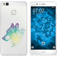 P9 Lite Silikon-Hülle Floral Wolf M3-4 Case