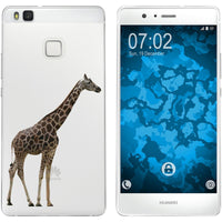 P9 Lite Silikon-Hülle Vektor Tiere Giraffe M8 Case