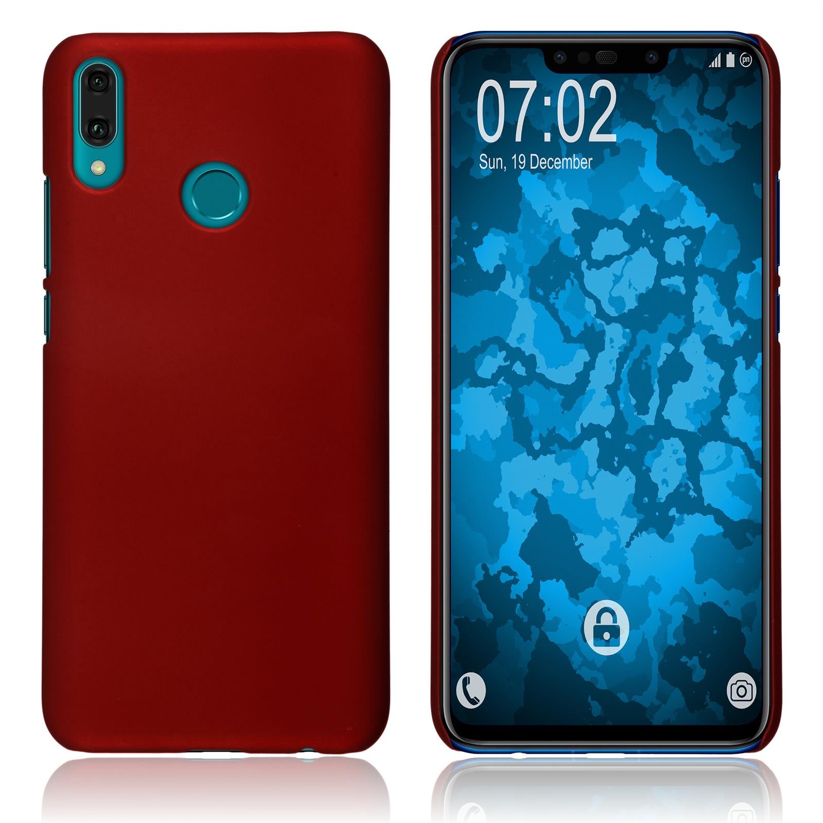 Hardcase für Huawei Y9 (2019) gummiert rot