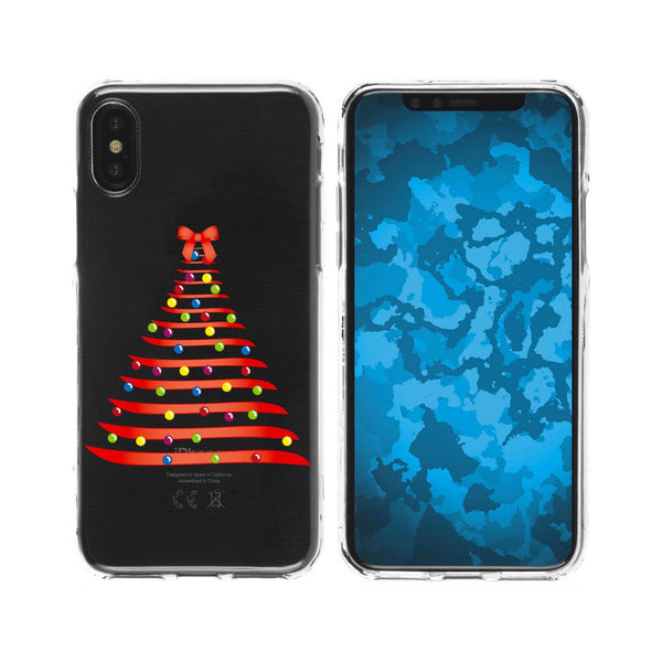 iPhone Xs Max Silikon-Hülle X Mas Weihnachten Weihnachtsbaum