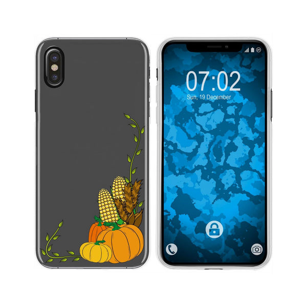 iPhone Xs Max Silikon-Hülle Herbst Erntedankfest/Thanksgivin