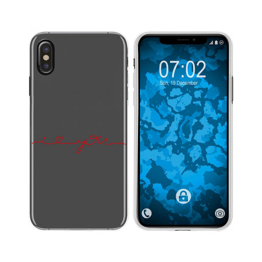 iPhone Xs Max Silikon-Hülle in Love Wörter M2 Case