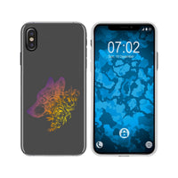 iPhone Xs Max Silikon-Hülle Floral Wolf M3-3 Case