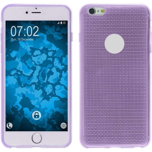 PhoneNatic Case kompatibel mit Apple iPhone 6s / 6 - lila Silikon Hülle Iced + 2 Schutzfolien