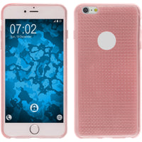 PhoneNatic Case kompatibel mit Apple iPhone 6 Plus / 6s Plus - rosa Silikon Hülle Iced + 2 Schutzfolien