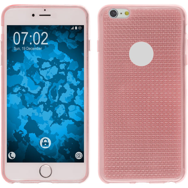 PhoneNatic Case kompatibel mit Apple iPhone 6s / 6 - rosa Silikon Hülle Iced + 2 Schutzfolien