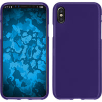 PhoneNatic Case kompatibel mit Apple iPhone X / XS - lila Silikon Hülle matt Cover