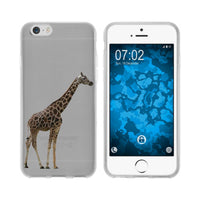 iPhone 6 Plus / 6s Plus Silikon-Hülle Vektor Tiere Giraffe M