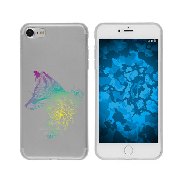 iPhone 6s / 6 Silikon-Hülle Floral Fuchs M1-4 Case