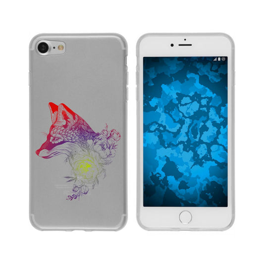 iPhone 6s / 6 Silikon-Hülle Floral Fuchs M1-5 Case