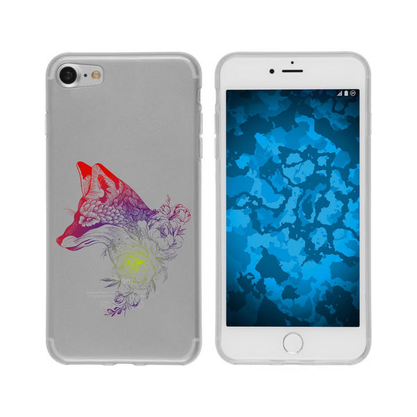 iPhone 6s / 6 Silikon-Hülle Floral Fuchs M1-5 Case