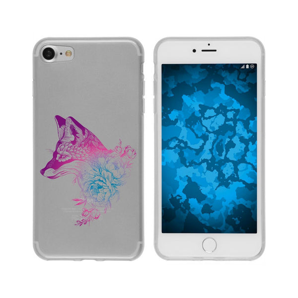 iPhone 6s / 6 Silikon-Hülle Floral Fuchs M1-6 Case