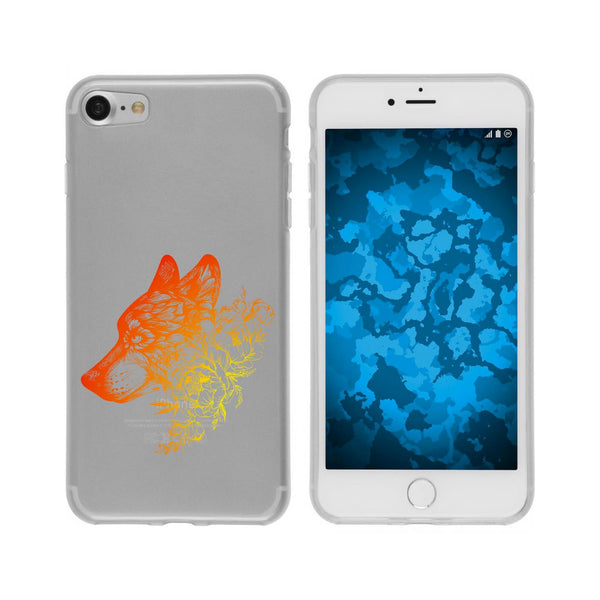 iPhone 6s / 6 Silikon-Hülle Floral Wolf M3-2 Case