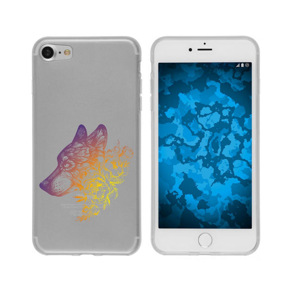iPhone 6s / 6 Silikon-Hülle Floral Wolf M3-3 Case