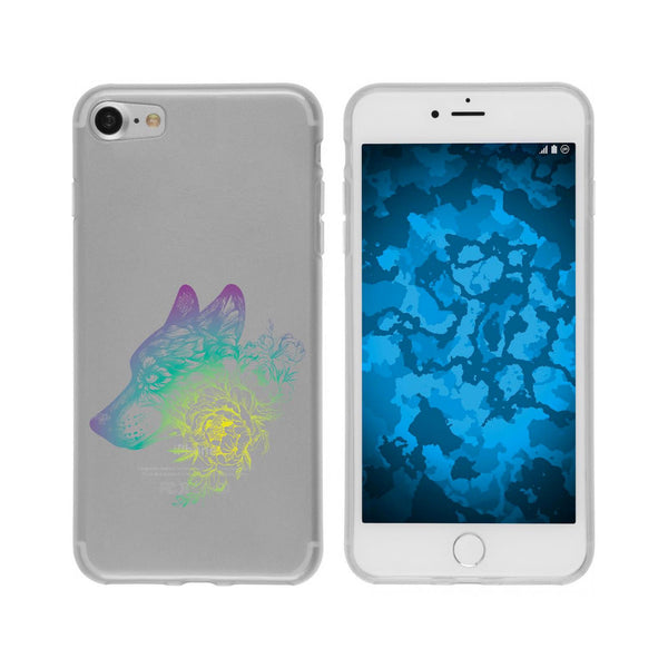 iPhone 6s / 6 Silikon-Hülle Floral Wolf M3-4 Case