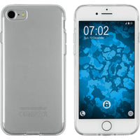 PhoneNatic Case kompatibel mit Apple iPhone 7 / 8 / SE 2020 - Crystal Clear Silikon Hülle transparent + 2 Schutzfolien