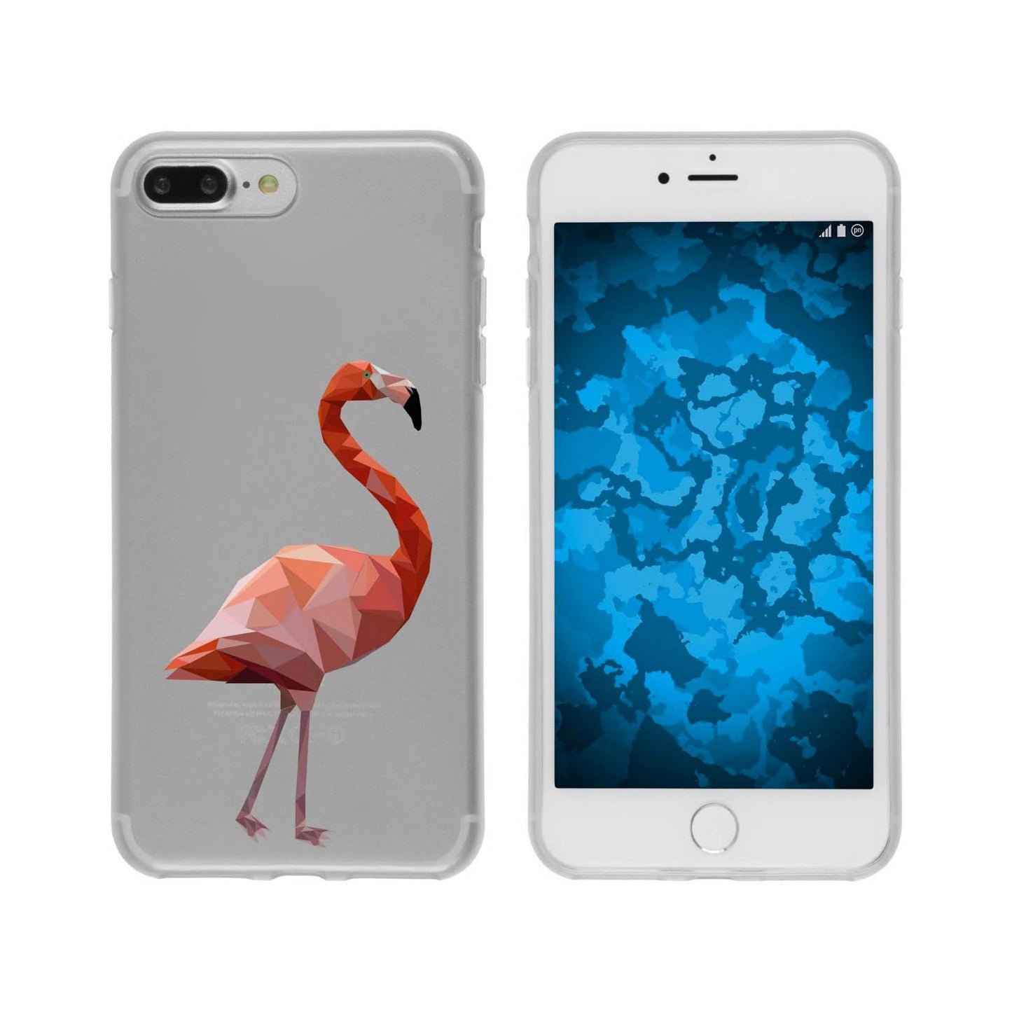 iPhone 8 Plus Silikon-Hülle Vektor Tiere M2 Case