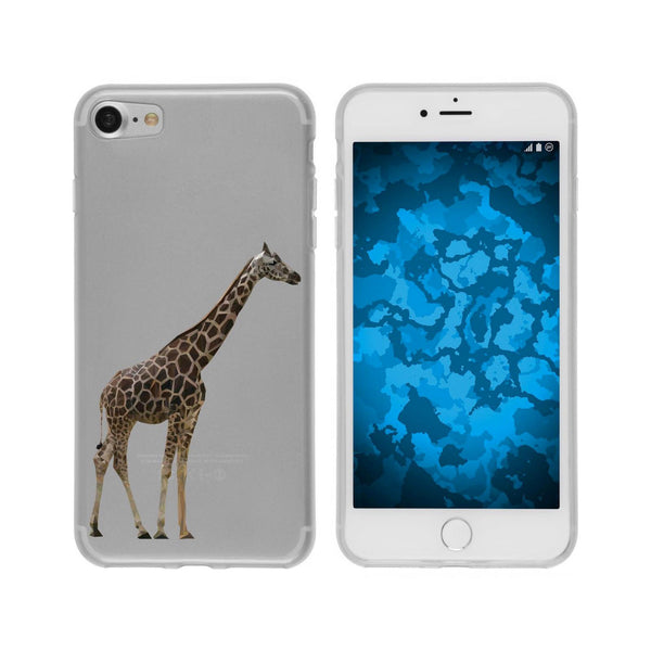 iPhone 6s / 6 Silikon-Hülle Vektor Tiere Giraffe M8 Case