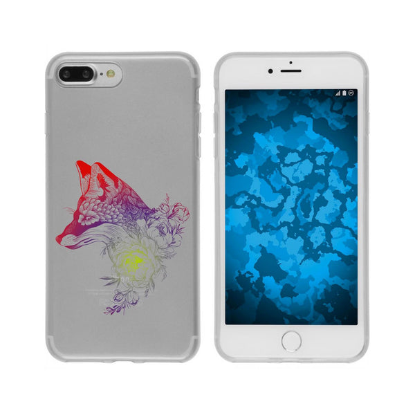 iPhone 7 Plus / 8 Plus Silikon-Hülle Floral Fuchs M1-5 Case