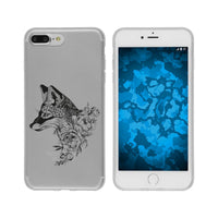 iPhone 7 Plus / 8 Plus Silikon-Hülle Floral Fuchs M1-1 Case