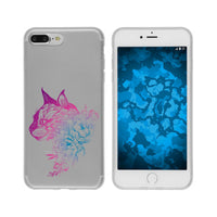 iPhone 7 Plus / 8 Plus Silikon-Hülle Floral Katze M2-6 Case