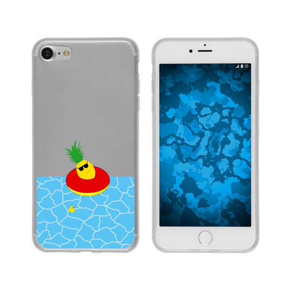 iPhone 7 / 8 / SE 2020 Silikon-Hülle Sommer Ananas M2 Case