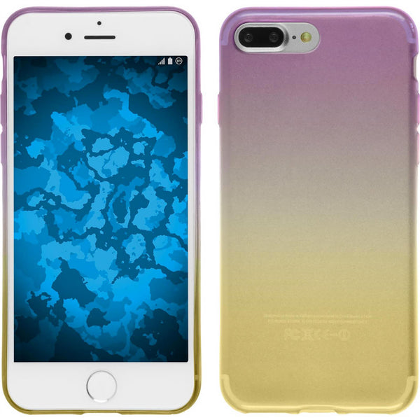 PhoneNatic Case kompatibel mit Apple iPhone 7 Plus / 8 Plus - Design:05 Silikon Hülle OmbrË + 2 Schutzfolien