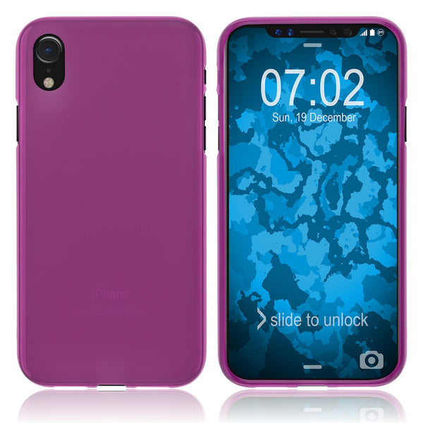 PhoneNatic Case kompatibel mit Apple iPhone Xr - pink Silikon Hülle matt Cover