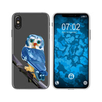 iPhone Xs Max Silikon-Hülle Vektor Tiere Eule M1 Case