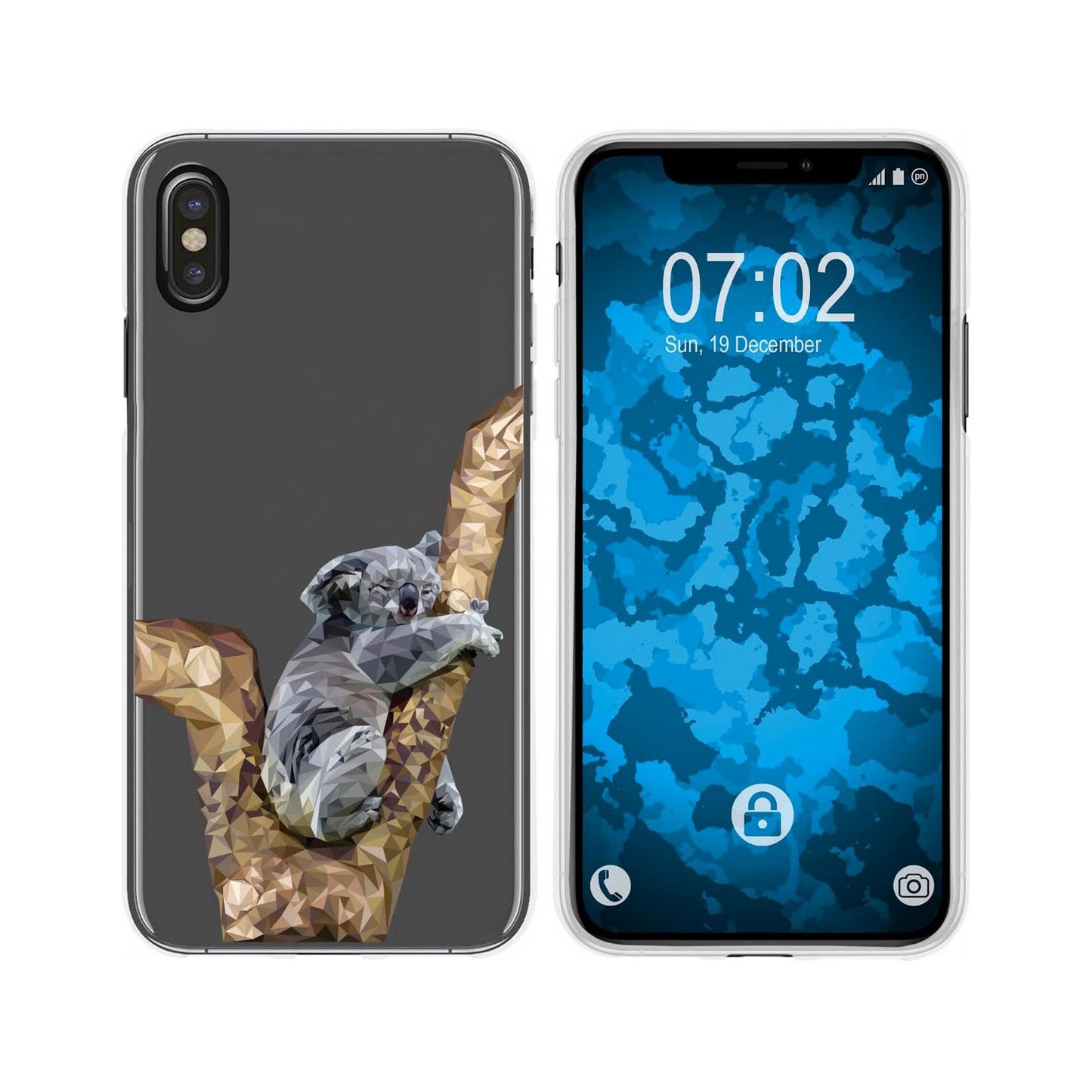 iPhone Xs Max Silikon-Hülle Vektor Tiere Koala M9 Case
