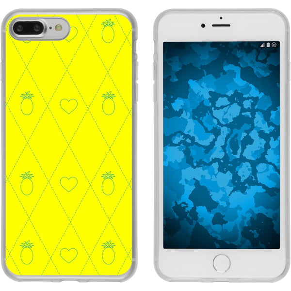 iPhone 7 Plus / 8 Plus Silikon-Hülle Sommer Ananas M1 Case