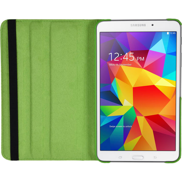 Kunst-Lederhülle für Samsung Galaxy Tab 4 8.0 360∞ grün + 2