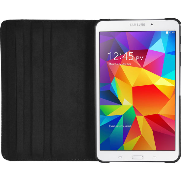 Kunst-Lederhülle für Samsung Galaxy Tab 4 8.0 360∞ schwarz +