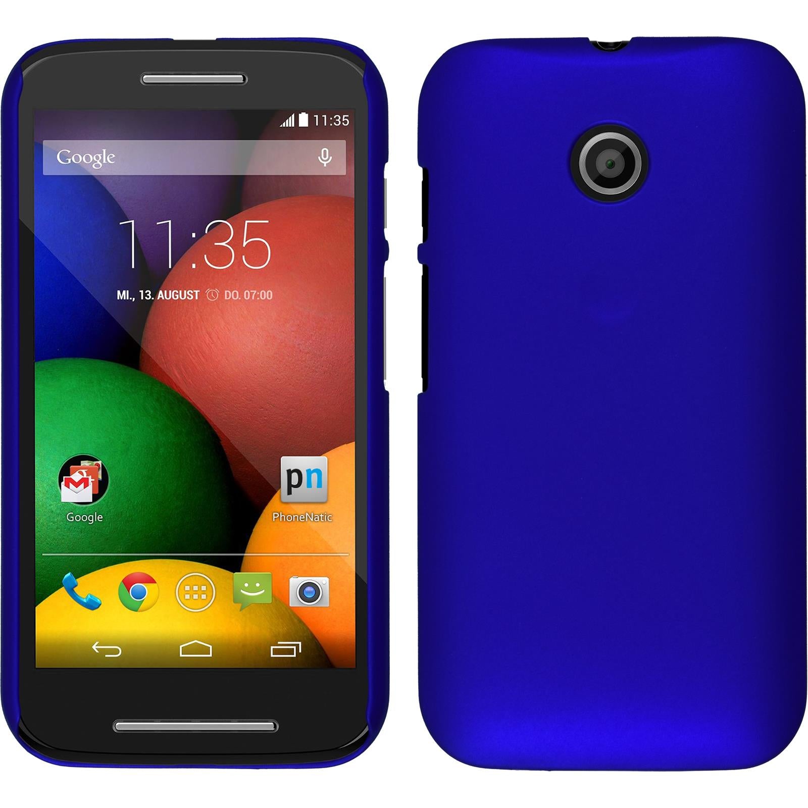 Kunst-Lederhülle für Motorola Moto E Wallet weiﬂ + 2 Schutzf
