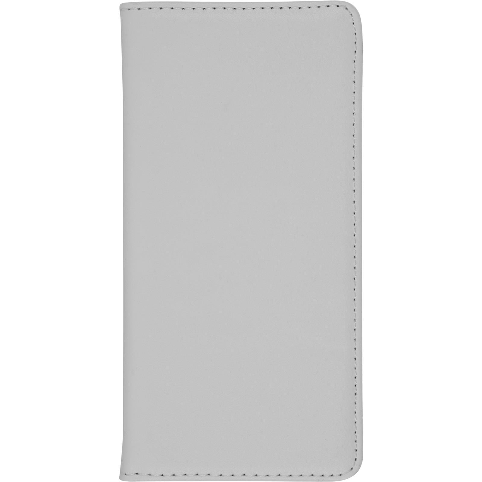 Kunst-Lederhülle für Samsung Galaxy C5 Book-Case weiﬂ + 2 Sc