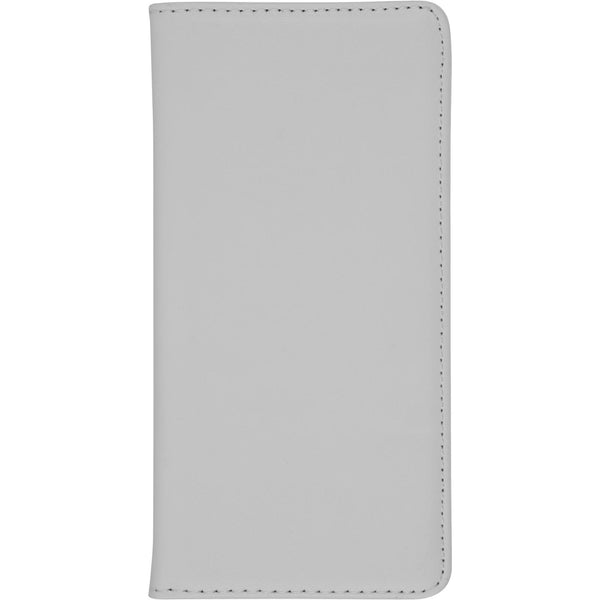 Kunst-Lederhülle für Samsung Galaxy C5 Book-Case weiﬂ + 2 Sc