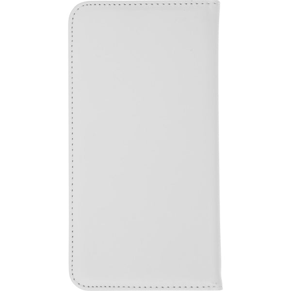 Kunst-Lederhülle für Samsung Galaxy J3 (2016) Book-Case weiﬂ