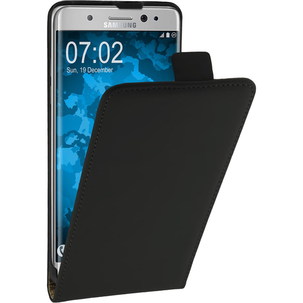 Kunst-Lederhülle für Samsung Galaxy Note FE Flip-Case schwar