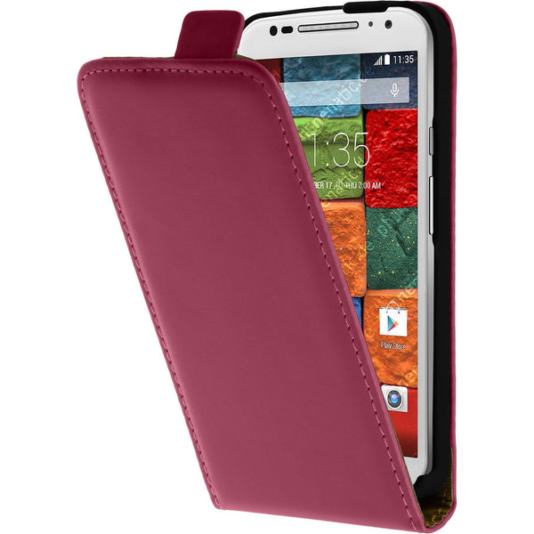 Kunst-Lederhülle für Motorola Moto X 2014 2. Gen. Flip-Case