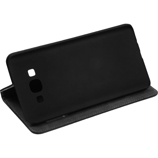 Kunst-Lederhülle für Samsung Galaxy A8 (2015) Book-Case schw