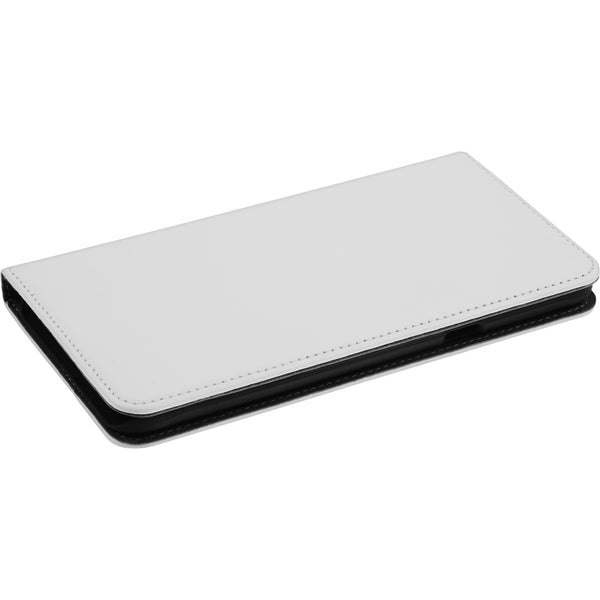 Kunst-Lederhülle für Samsung Galaxy A8 (2015) Book-Case weiﬂ