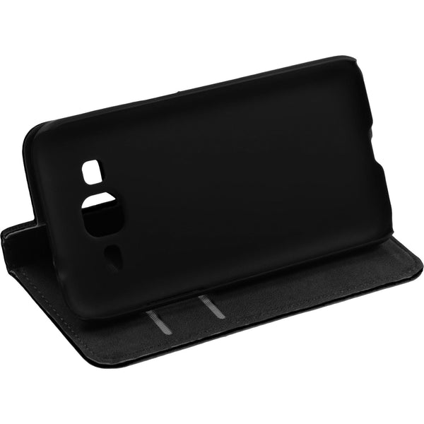 Kunst-Lederhülle für Samsung Galaxy Core Prime Book-Case sch