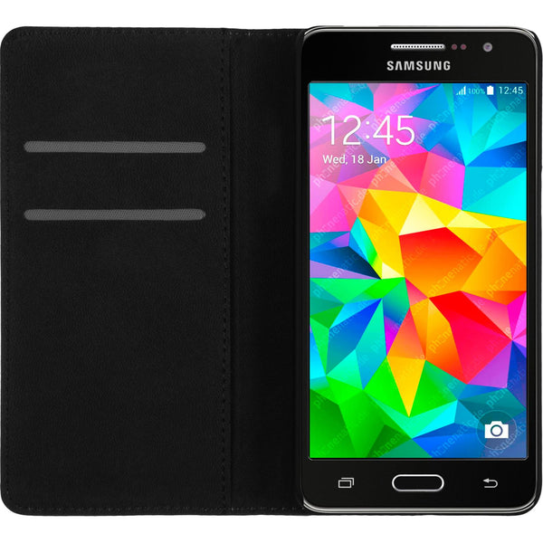 Kunst-Lederhülle für Samsung Galaxy Grand Prime Book-Case we