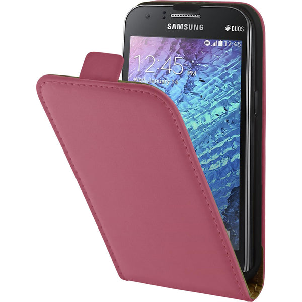 Kunst-Lederhülle für Samsung Galaxy J1 (2015 - J100) Flip-Ca