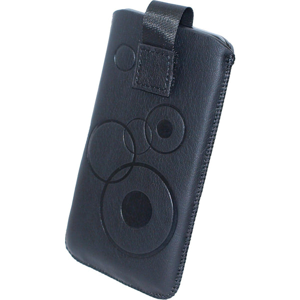 Kunst-Lederhülle für Samsung Galaxy S2 Tasche schwarz + 2 Sc