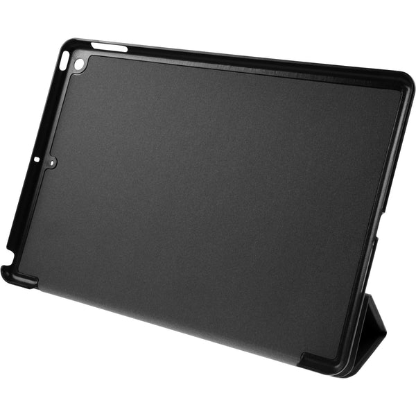 Kunst-Lederhülle für Apple iPad 9.7 2017/2018 Tri-Fold schwa