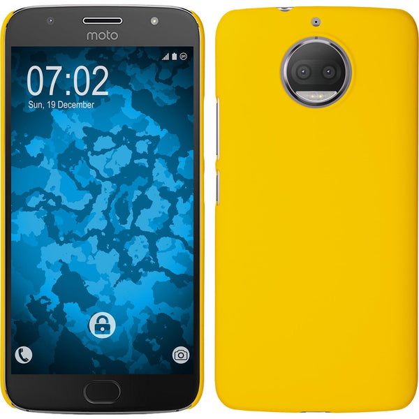 Hardcase für Lenovo Moto G5s Plus gummiert gelb